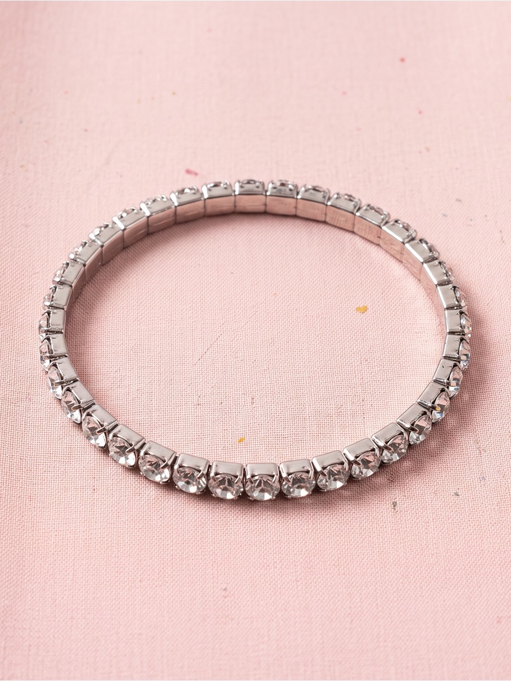 Silver Crystal Stretch Tennis Bracelet - Women Jewelry Bracelet